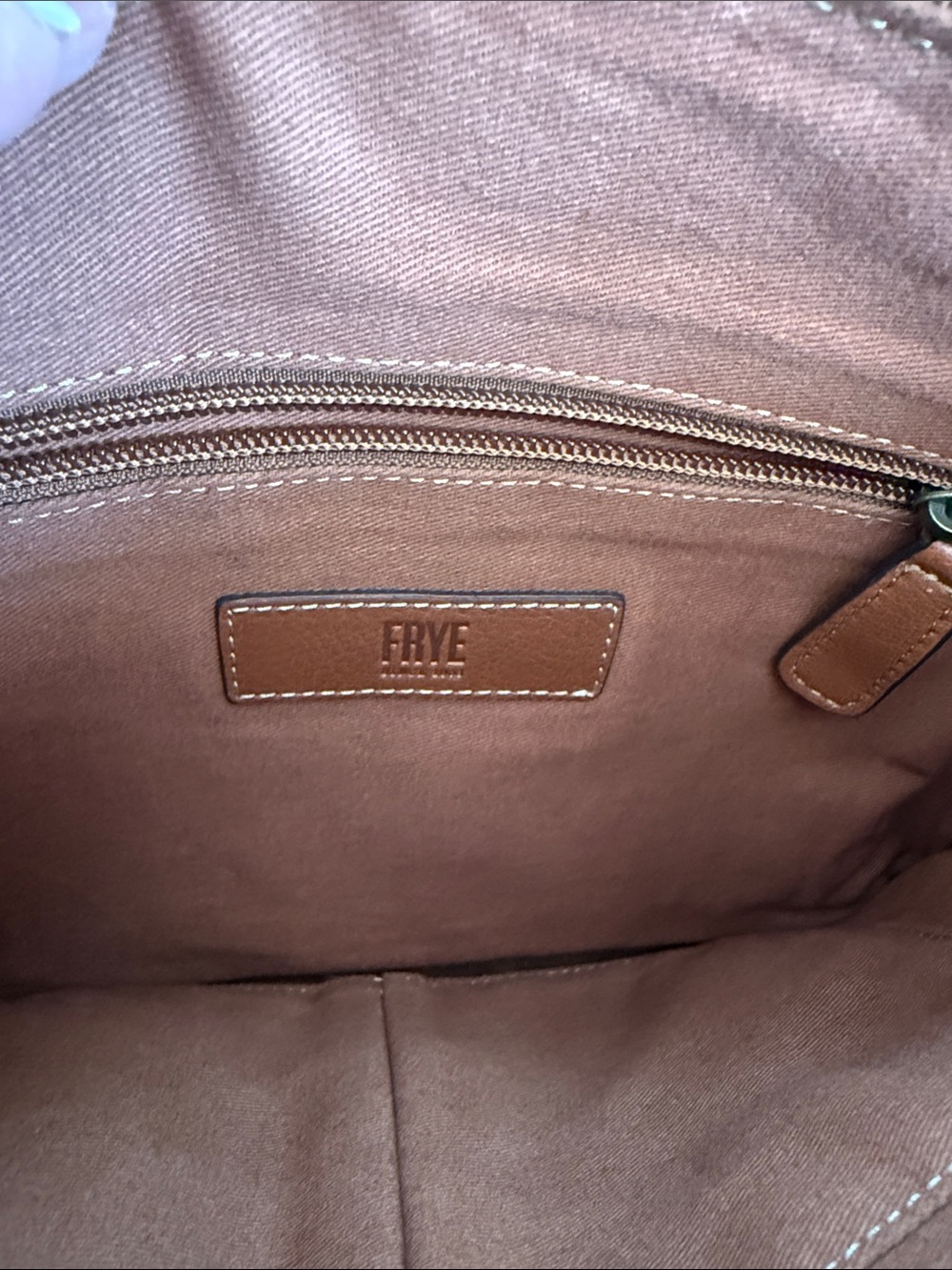 FRYE Timeless Leather Crossbody Bag in Cognac - Picture 2 of 16